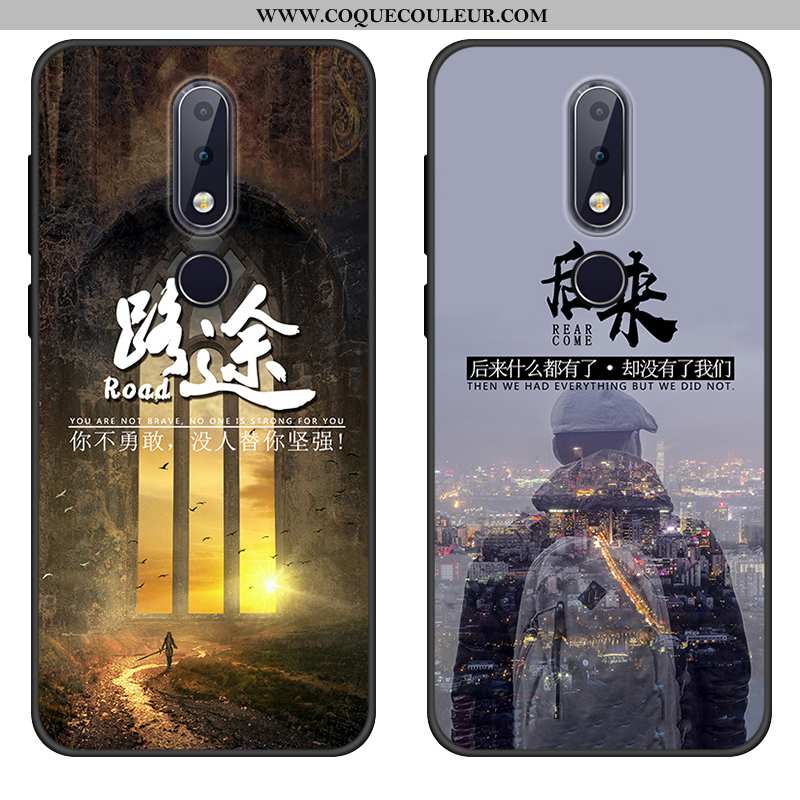 Coque Nokia 5.1 Plus Protection Silicone Incassable, Housse Nokia 5.1 Plus Tendance Tout Compris Gri