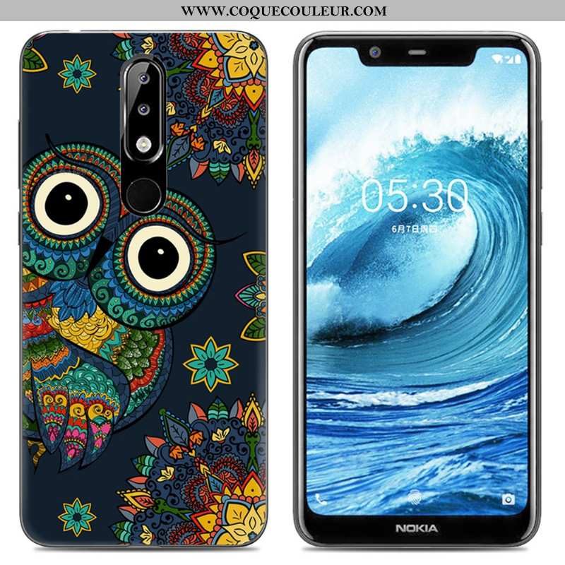 Coque Nokia 5.1 Plus Créatif Protection Peinture, Housse Nokia 5.1 Plus Dessin Animé Rose