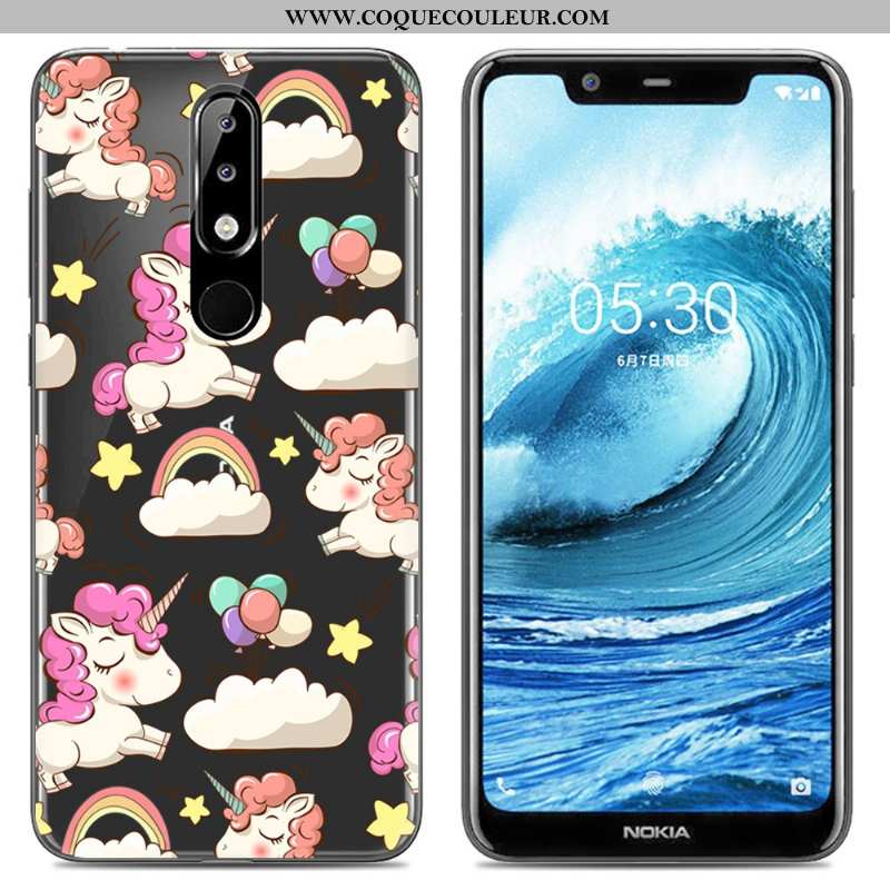 Coque Nokia 5.1 Plus Créatif Protection Peinture, Housse Nokia 5.1 Plus Dessin Animé Rose