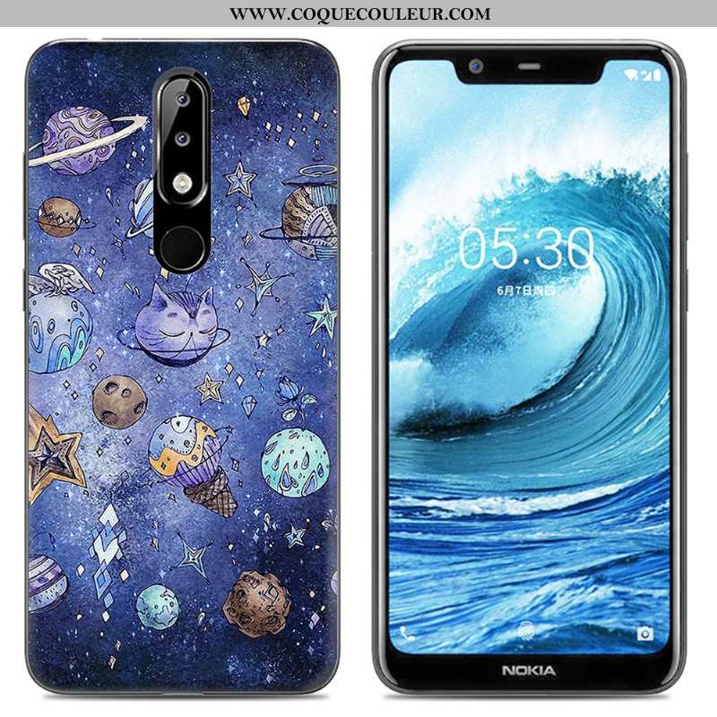 Coque Nokia 5.1 Plus Créatif Protection Peinture, Housse Nokia 5.1 Plus Dessin Animé Rose