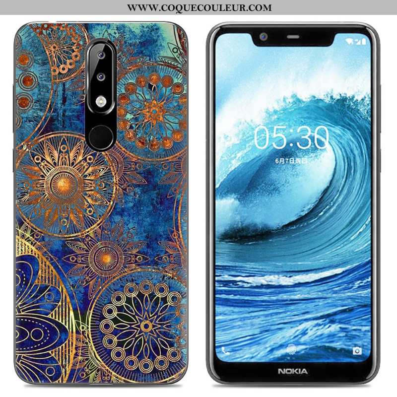 Coque Nokia 5.1 Plus Créatif Protection Peinture, Housse Nokia 5.1 Plus Dessin Animé Rose