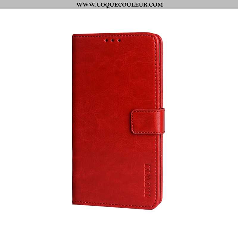 Housse Nokia 5.1 Plus Protection Étui Rouge, Nokia 5.1 Plus Créatif Portefeuille Rouge