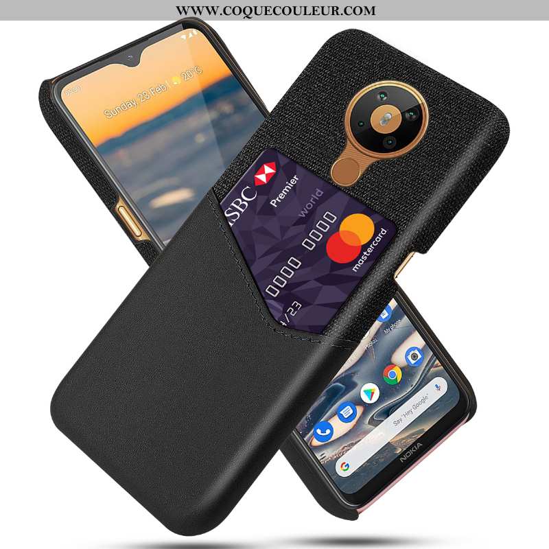 Housse Nokia 5.3 Protection Étui Coque, Nokia 5.3 Cuir Noir