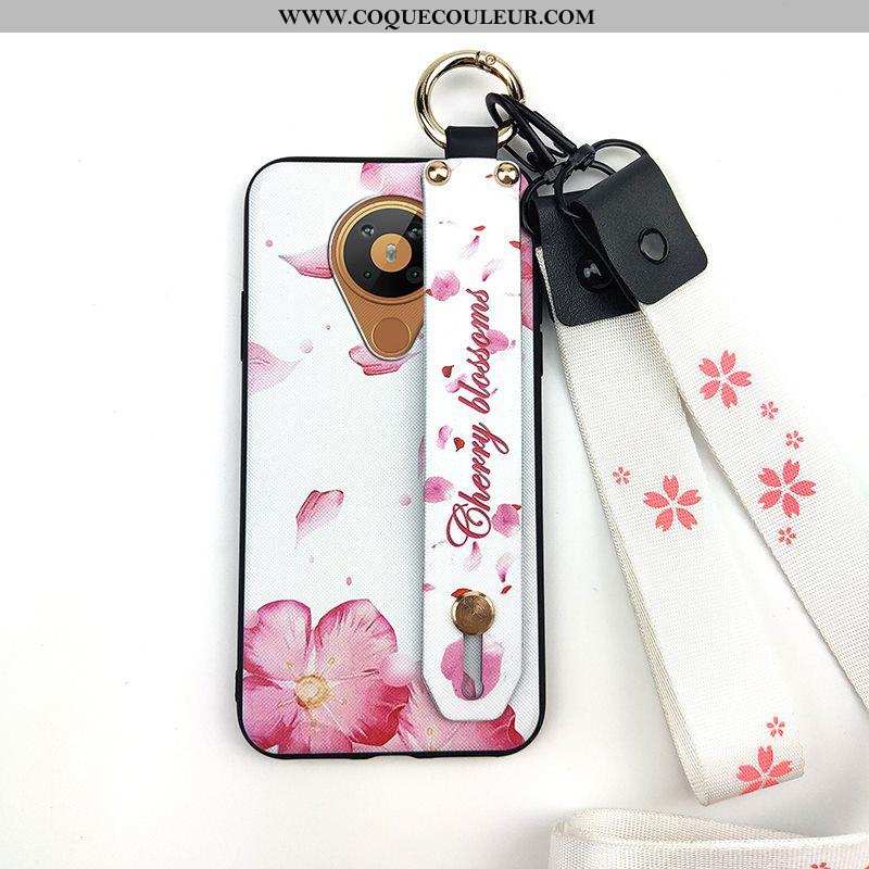 Étui Nokia 5.3 Protection Rose Support, Coque Nokia 5.3 Tendance Fleur