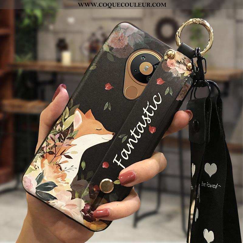 Étui Nokia 5.3 Protection Rose Support, Coque Nokia 5.3 Tendance Fleur