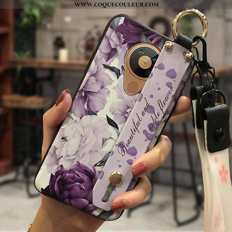 Étui Nokia 5.3 Protection Rose Support, Coque Nokia 5.3 Tendance Fleur