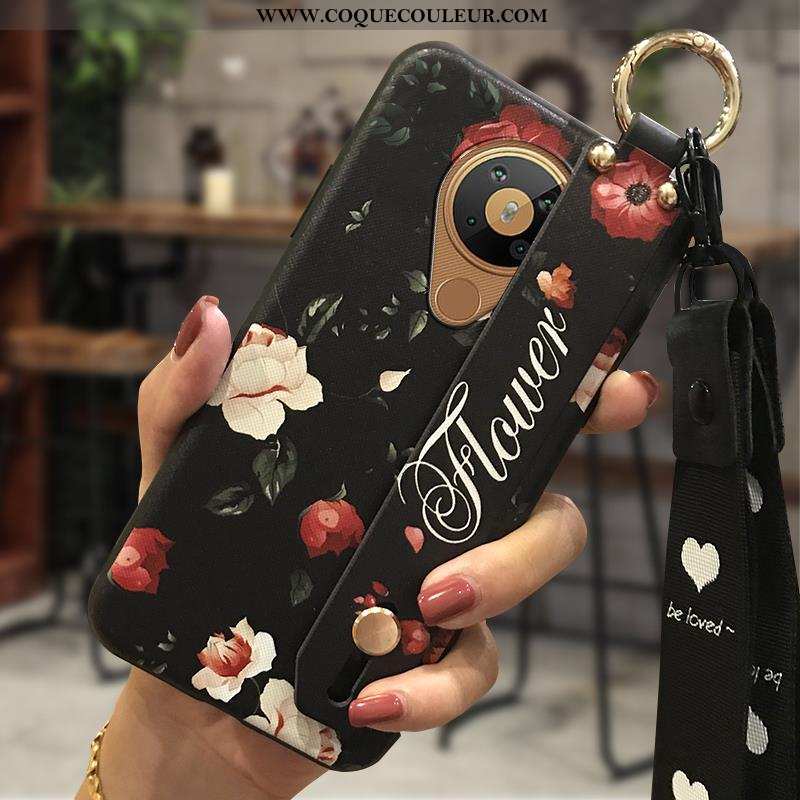 Étui Nokia 5.3 Protection Rose Support, Coque Nokia 5.3 Tendance Fleur