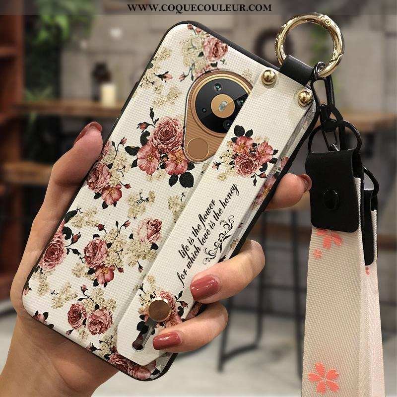 Étui Nokia 5.3 Protection Rose Support, Coque Nokia 5.3 Tendance Fleur