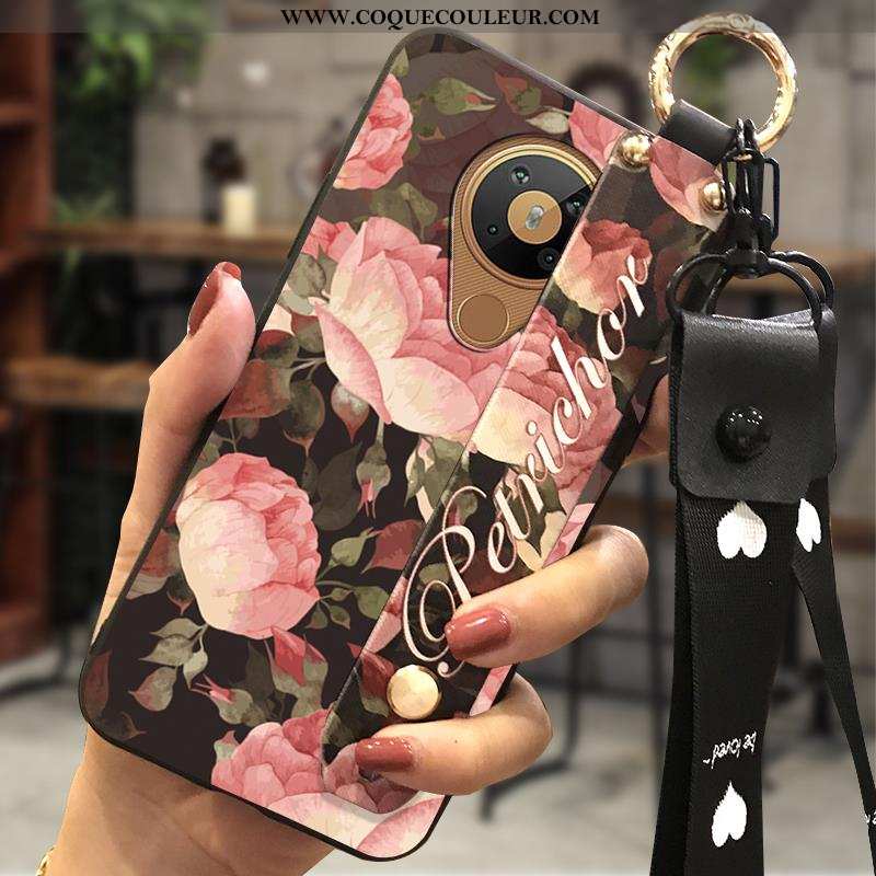 Étui Nokia 5.3 Protection Rose Support, Coque Nokia 5.3 Tendance Fleur