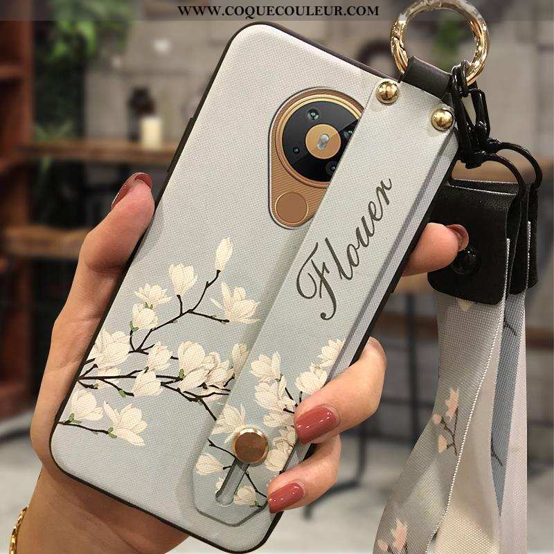 Étui Nokia 5.3 Protection Rose Support, Coque Nokia 5.3 Tendance Fleur