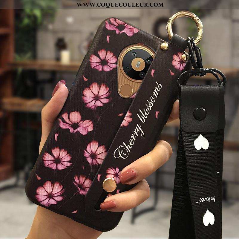 Étui Nokia 5.3 Protection Rose Support, Coque Nokia 5.3 Tendance Fleur