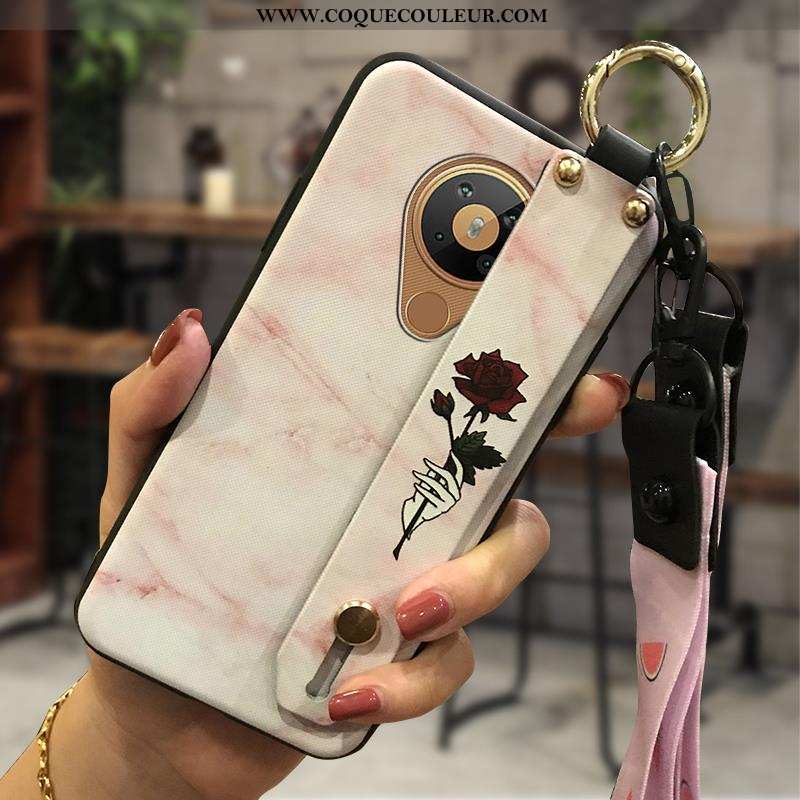 Étui Nokia 5.3 Protection Rose Support, Coque Nokia 5.3 Tendance Fleur