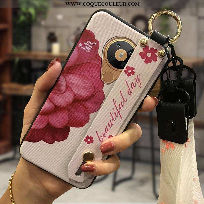 Étui Nokia 5.3 Protection Rose Support, Coque Nokia 5.3 Tendance Fleur