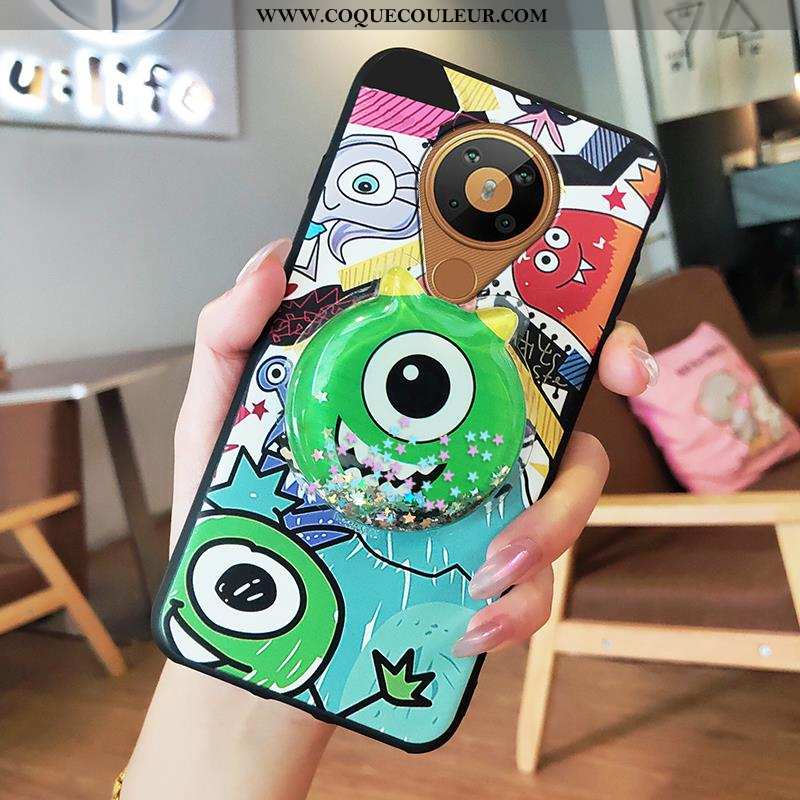 Coque Nokia 5.3 Dessin Animé Support, Housse Nokia 5.3 Tendance Vert Verte