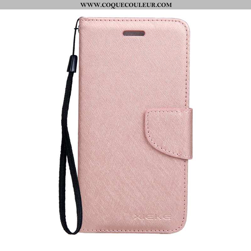 Étui Nokia 6.1 Protection Business Housse, Coque Nokia 6.1 Cuir Soie Mulberry Rose