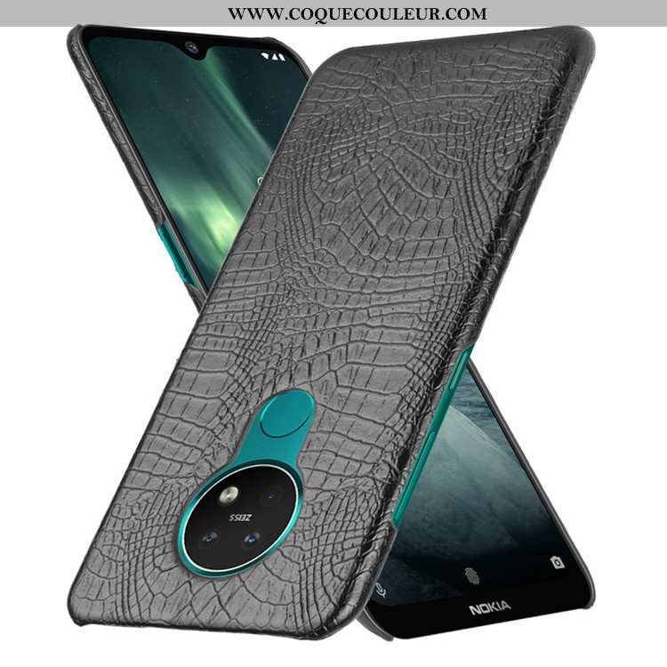 Housse Nokia 6.2 Modèle Fleurie Difficile Étui, Étui Nokia 6.2 Protection Crocodile Noir