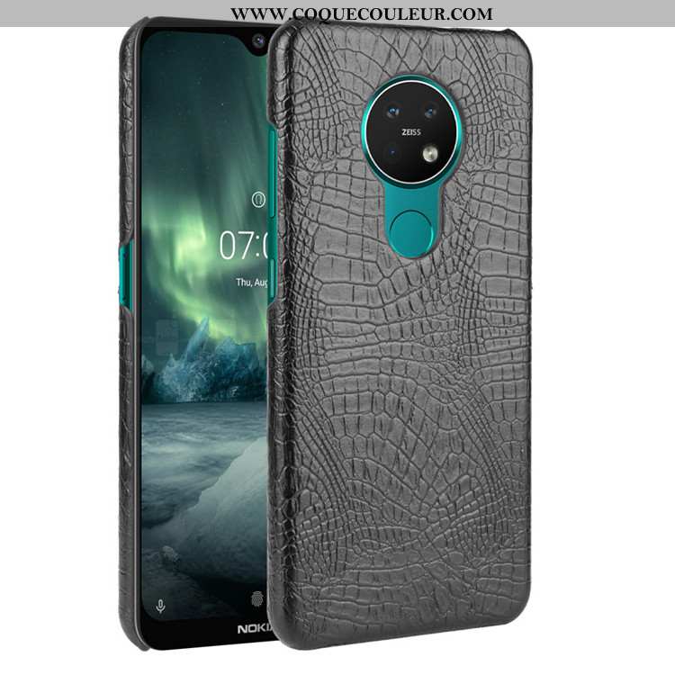 Housse Nokia 6.2 Modèle Fleurie Difficile Étui, Étui Nokia 6.2 Protection Crocodile Noir