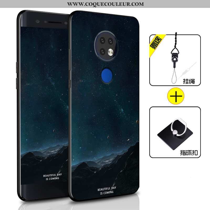 Coque Nokia 6.2 Silicone Téléphone Portable Étui, Housse Nokia 6.2 Protection Personnalité Bleu Fonc