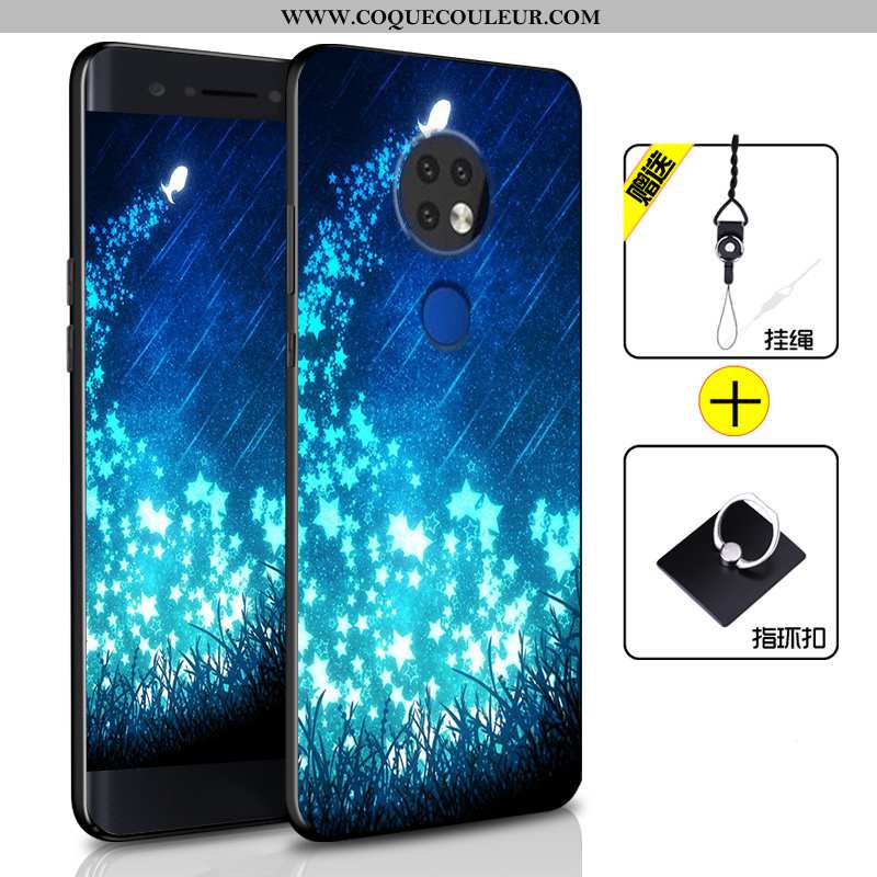 Coque Nokia 6.2 Silicone Téléphone Portable Étui, Housse Nokia 6.2 Protection Personnalité Bleu Fonc