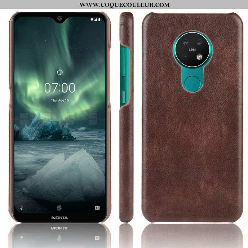 Étui Nokia 6.2 Délavé En Daim Téléphone Portable Légère, Coque Nokia 6.2 Ultra Cuir Marron