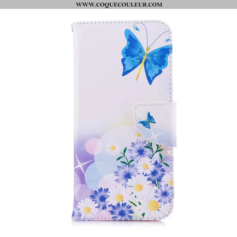 Étui Nokia 6.2 Cuir Coque Téléphone Portable, Nokia 6.2 Protection Peinture Bleu