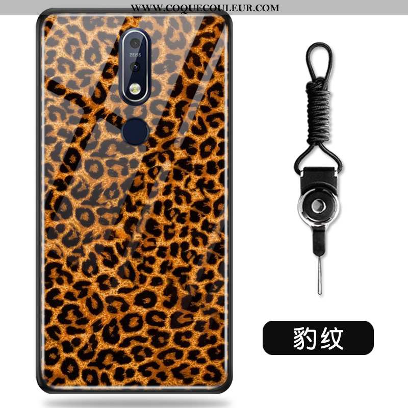 Étui Nokia 7.1 Personnalité Fluide Doux Charmant, Coque Nokia 7.1 Créatif Verre Verte