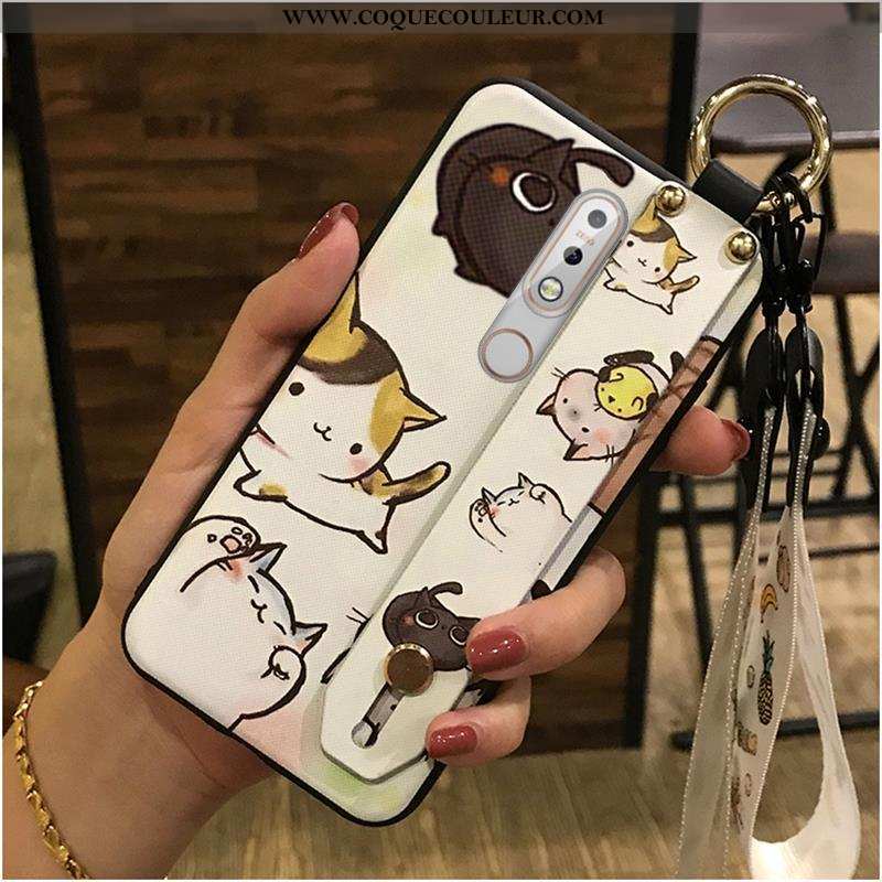 Coque Nokia 7.1 Fluide Doux Créatif Dessin Animé, Housse Nokia 7.1 Protection Charmant Jaune