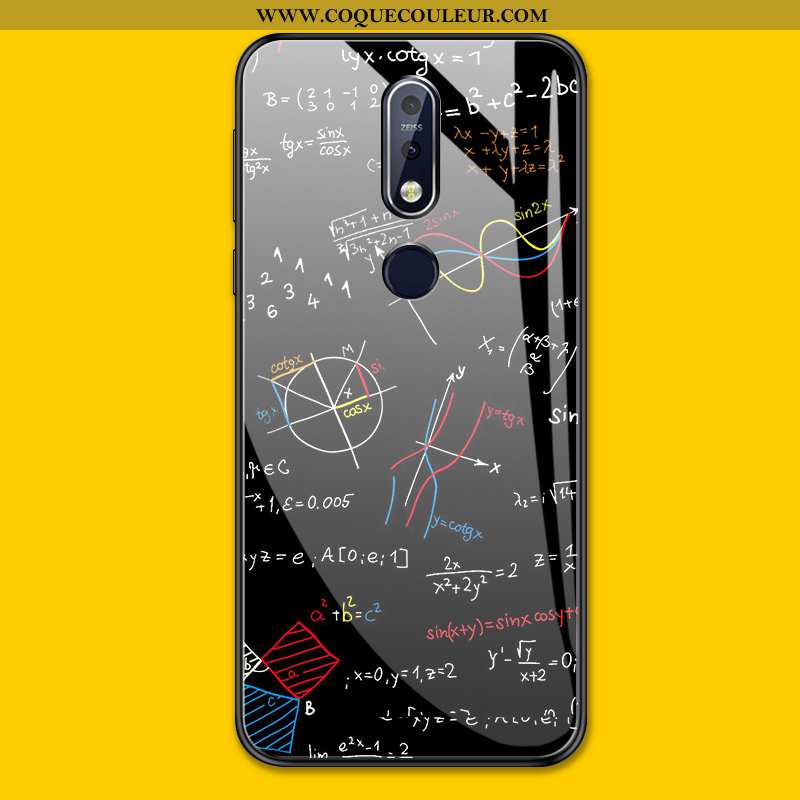 Étui Nokia 7.1 Protection Coque Étui, Nokia 7.1 Verre Tout Compris Jaune