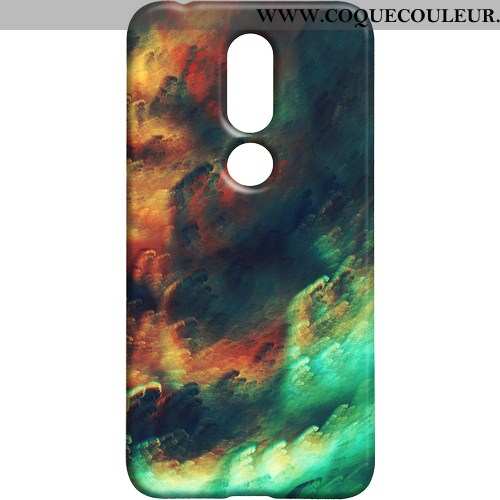 Coque Nokia 7.1 Protection Créatif, Housse Nokia 7.1 Délavé En Daim Personnalité Coloré