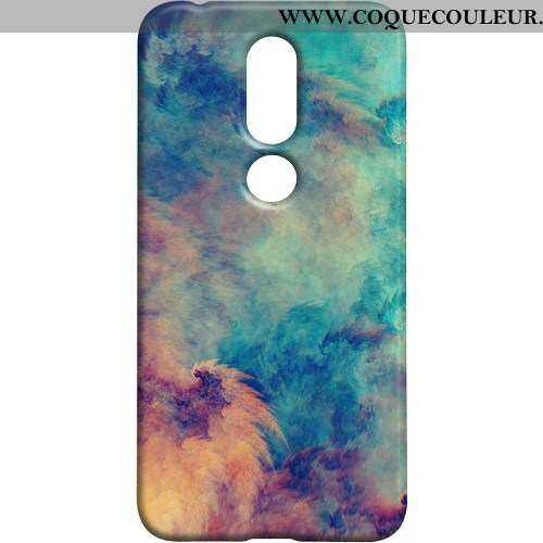 Coque Nokia 7.1 Protection Créatif, Housse Nokia 7.1 Délavé En Daim Personnalité Coloré