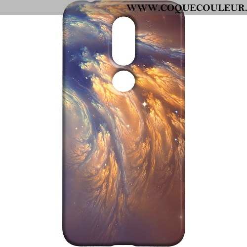 Coque Nokia 7.1 Protection Créatif, Housse Nokia 7.1 Délavé En Daim Personnalité Coloré