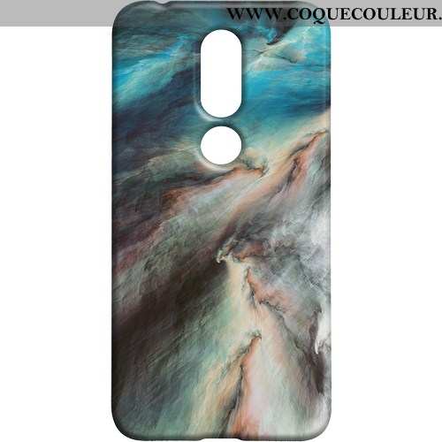 Coque Nokia 7.1 Protection Créatif, Housse Nokia 7.1 Délavé En Daim Personnalité Coloré