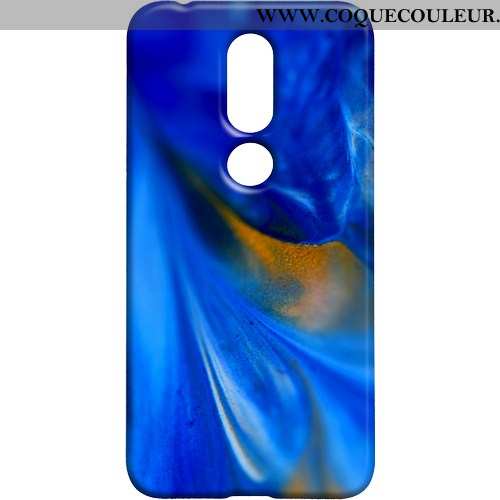 Coque Nokia 7.1 Protection Créatif, Housse Nokia 7.1 Délavé En Daim Personnalité Coloré