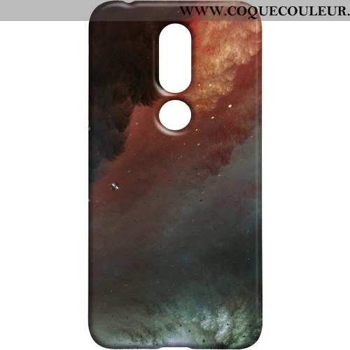 Coque Nokia 7.1 Protection Créatif, Housse Nokia 7.1 Délavé En Daim Personnalité Coloré