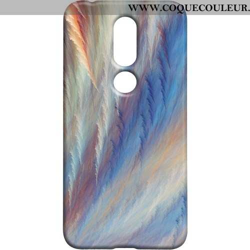 Coque Nokia 7.1 Protection Créatif, Housse Nokia 7.1 Délavé En Daim Personnalité Coloré