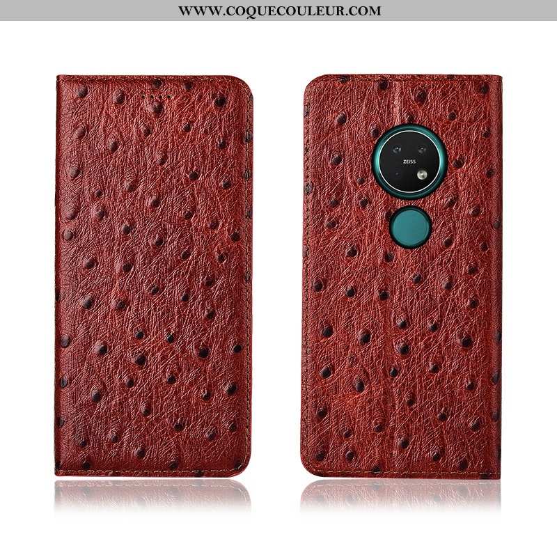 Coque Nokia 7.2 Fluide Doux Clamshell Coque, Housse Nokia 7.2 Silicone Tout Compris Rouge