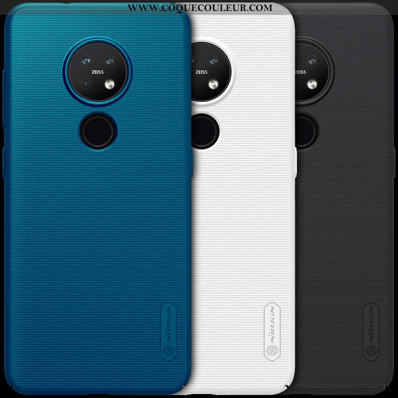 Étui Nokia 7.2 Légère Délavé En Daim Coque, Coque Nokia 7.2 Protection Incassable Blanche