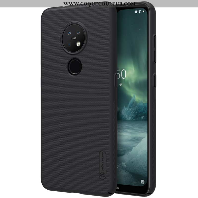 Étui Nokia 7.2 Légère Délavé En Daim Coque, Coque Nokia 7.2 Protection Incassable Blanche