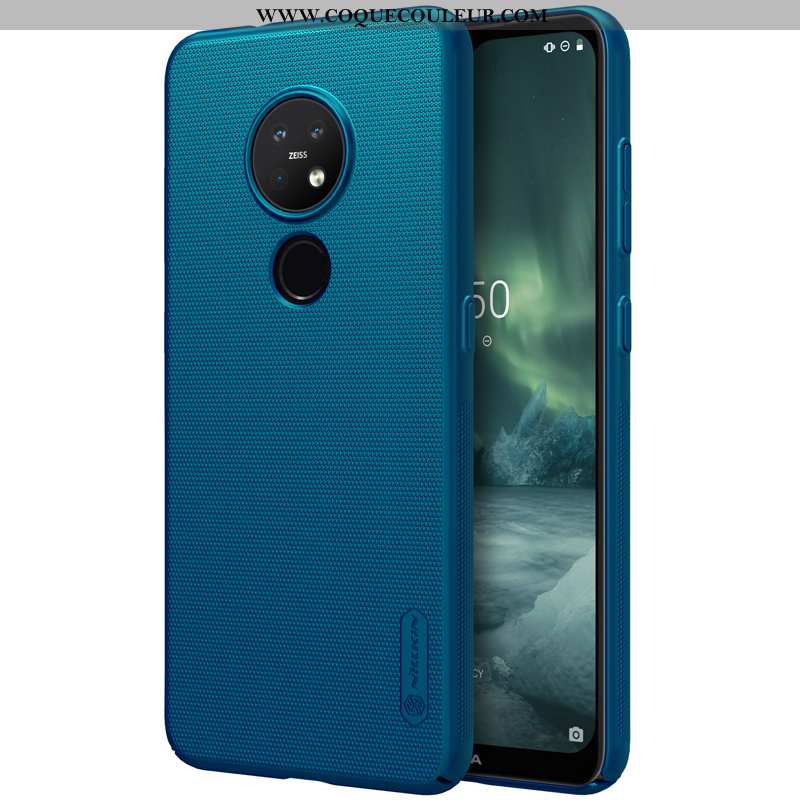 Étui Nokia 7.2 Légère Délavé En Daim Coque, Coque Nokia 7.2 Protection Incassable Blanche