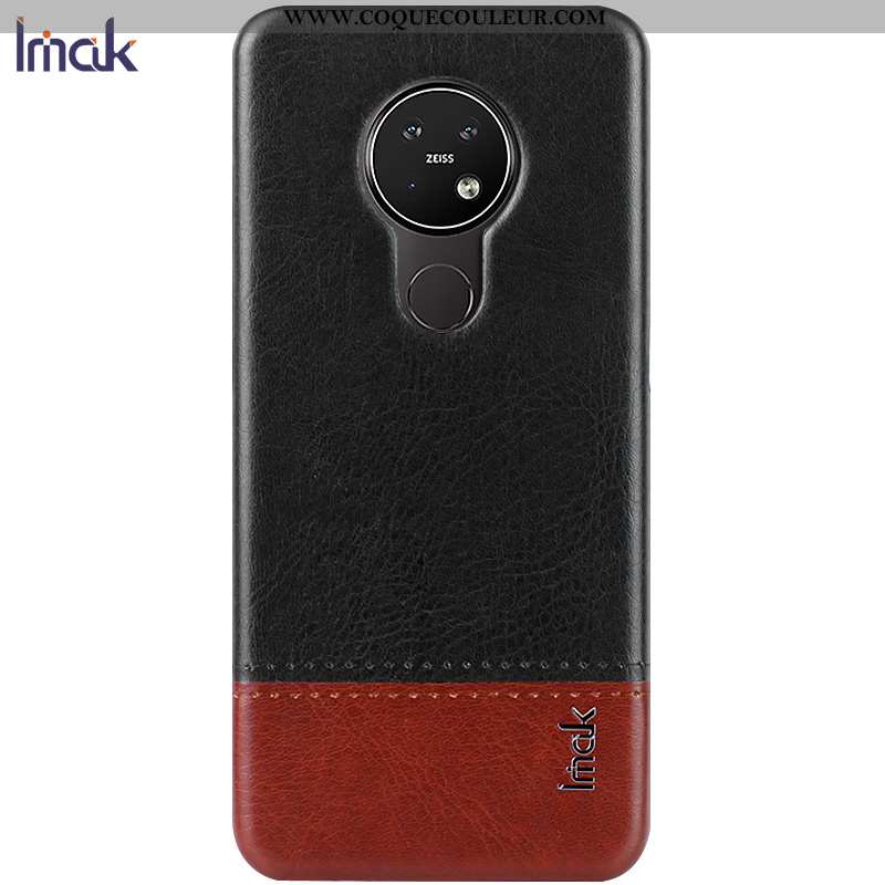 Étui Nokia 7.2 Protection Cuir Noir, Coque Nokia 7.2 Tendance Noir