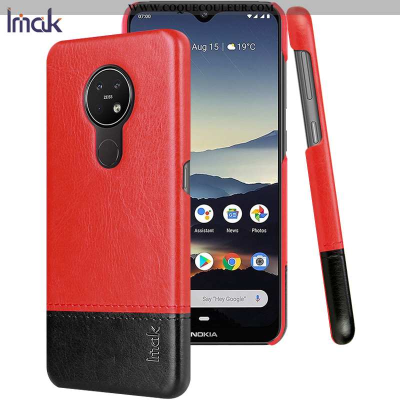 Étui Nokia 7.2 Protection Cuir Noir, Coque Nokia 7.2 Tendance Noir