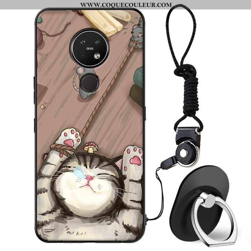 Étui Nokia 7.2 Dessin Animé Créatif Téléphone Portable, Coque Nokia 7.2 Tendance Beige