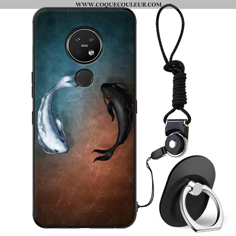 Étui Nokia 7.2 Dessin Animé Créatif Téléphone Portable, Coque Nokia 7.2 Tendance Beige