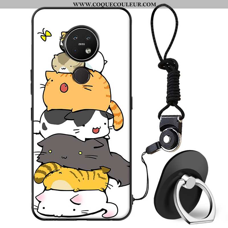 Étui Nokia 7.2 Dessin Animé Créatif Téléphone Portable, Coque Nokia 7.2 Tendance Beige