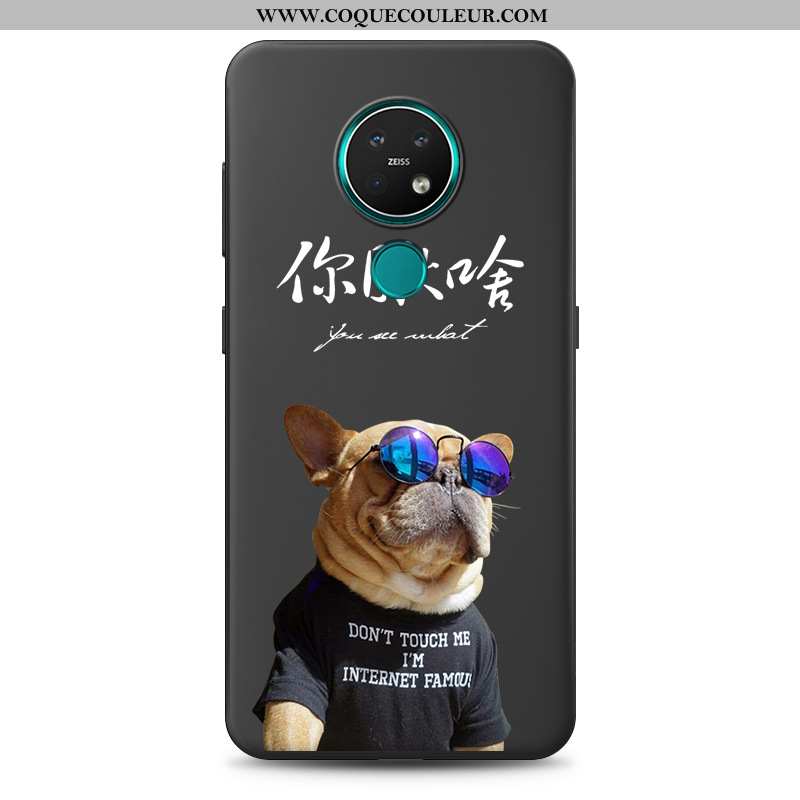 Coque Nokia 7.2 Ultra Chat Richesse, Housse Nokia 7.2 Tendance Noir