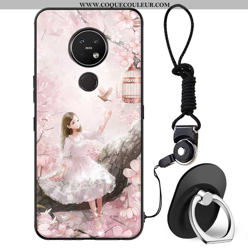 Housse Nokia 7.2 Fluide Doux Coque Petit, Étui Nokia 7.2 Silicone Incassable Blanche