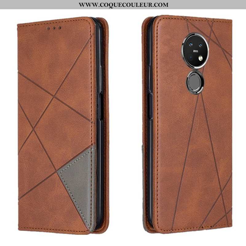 Étui Nokia 7.2 Créatif Téléphone Portable Housse, Coque Nokia 7.2 Portefeuille Tout Compris Bleu