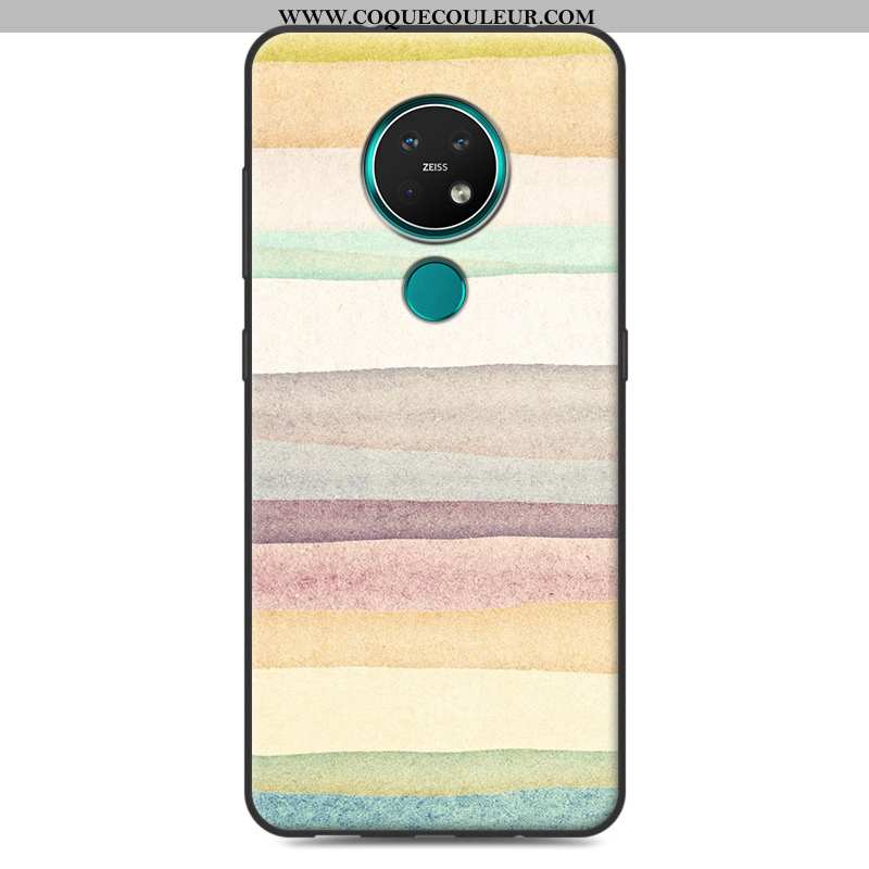 Housse Nokia 7.2 Silicone Téléphone Portable Créatif, Étui Nokia 7.2 Protection Paysage Bleu