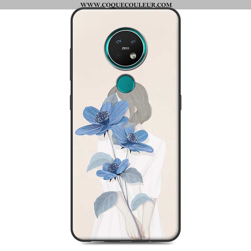 Étui Nokia 7.2 Silicone Incassable Petit, Coque Nokia 7.2 Tout Compris Rose