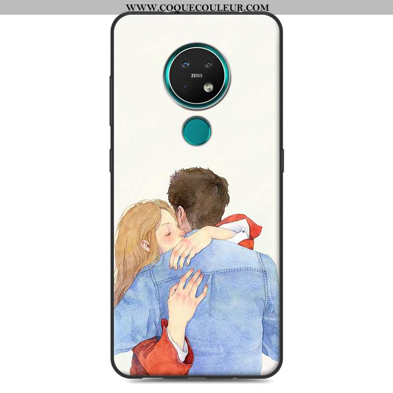 Étui Nokia 7.2 Silicone Incassable Petit, Coque Nokia 7.2 Tout Compris Rose